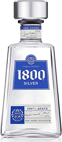 Cuervo 1800 Silver Tequila 38% vol. (1 x 0,7l) – Kristallklarer, mexikanischer Tequila hergestellt aus 100% blauer Agave von Hand gepflückt – Ideal für klassische Margaritas