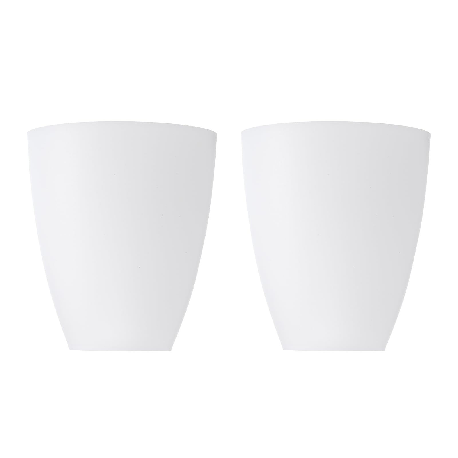 PATIKIL 4.5" High 3.9" Diameter 1.7" Fitter Plastic Lampshade, 2 Pack Plastic Lamp Shade Replacement Bulb Light Cover for LED Floor Lamp Table Lamp White