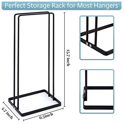 HAKDAY Portable Hanger Organizer Rack, 1PC Metal Hanger Stacker Black Hanger Caddy Hangers Storage for Closet Laundry Dry Cleaning Room