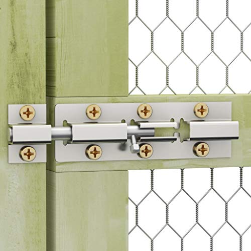 yorten Outdoor Hühnerkäfig Hühnerhaus Freigehege Gefügelstall Voliere Hühnerstall Kleintierstall Gehege 1,5 x 6 x 1,5 m Imprägniertes Kiefernholz (Grün und Silbern) – Bild 6