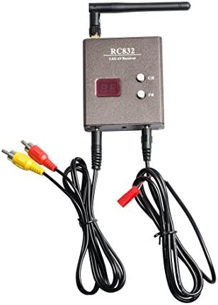 GOQOTOMO RC832 5.8GHz 48CH Wireless A/V FPV Receiver with LED Display for Racing Drone and Multicopter