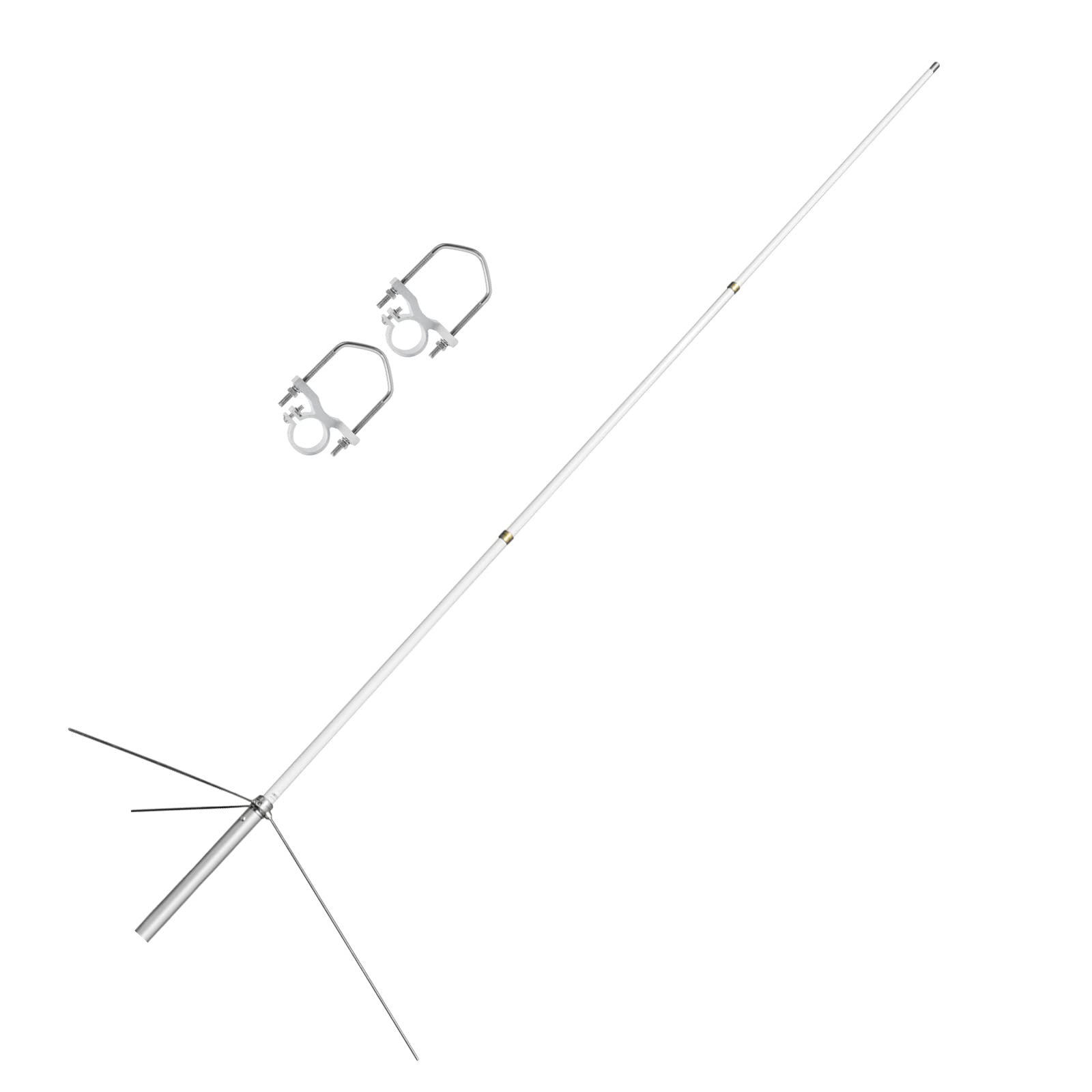 Photo 1 of HYSHIKRA Fiberglass Dual Band Antenna, Outdoor 2Meter 70CM Base Antenna, 5.5/8.5dBi UHF-Female (SO239) Roof Antenna with Bracket Mount for Kenwood Yaesu Motorola Mobile Transcevier