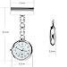 WIOR Nurses Lapel Pin Watch Hanging Medical Doctor Pocket Watch Quartz Movement Nurses Watch for Xmas Birthday Mothers Day (Silver)