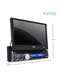 Pyle receptor 7 Inch Headunit de navegación GPS Bluetooth, micrófono integrado, Responder llamadas con manos libres, visualización táctil., GPS, Bluetooth, CD DVD