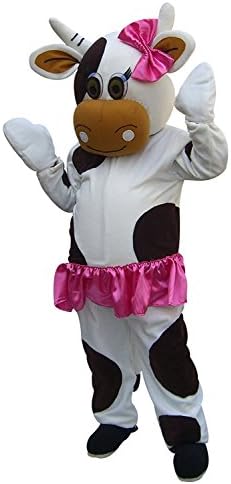 Dancing cow dairy cattle ox cattle Walking Mascot Costume Cartoon Characte Christmas Halloween ( Size : Medium(170-180)cm )