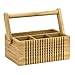 Totally Bamboo Lattice Flatware Caddy with Handle