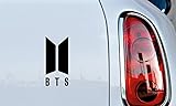 BTS NEW Logo Text BTS Car Die Cut Vinyl Decal Bumper Sticker for Car Truck Auto Windshield Wall Window Ipad Tablet Macbook Laptop Computer Home Custom and More (Black)