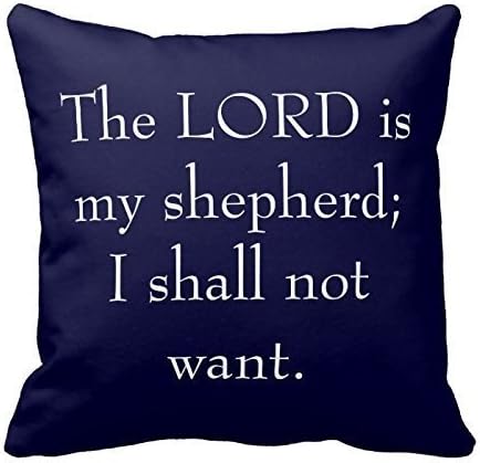guolinadeou Inspirational - the Lord is My Shepherd Meaningful Quotes Throw Pillow Case Decor Cushion Covers With Sayings Square 18x18 Inches