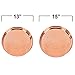 Colleta Home Copper Tray - 2 Pack - Large Tray 15 inch, Medium Tray 13 Inch - Copper Decorative Tray