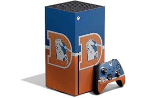 Skinit Decal Gaming Skin Compatible with Xbox Series X Bundle - Officially Licensed NFL Denver Broncos Vintage Design