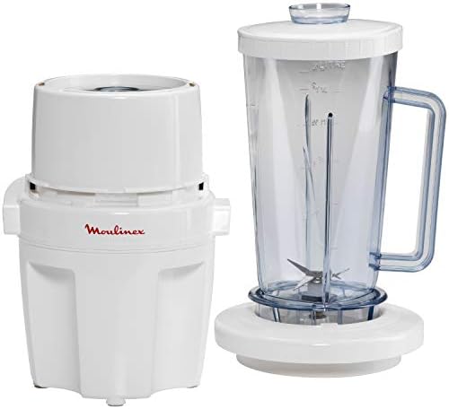 Moulinex A327R1 - Picadora 700 W de fácil sistema con tapa de presión, capacidad 0,6 l, para picar todo tipo de ingredientes con cuchilla y tapa removibles y bol de capacidad de 200 gr + batidora