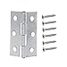 xhlife Folding Butt Hinges 304 Stainless Steel 10 Pieces 2 Inches Silver Tone Home Furniture Hardware Door Hinge with 60 Pieces Stainless Steel Screws for Cabinet Cupboard Jewelry Box