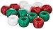Darice Pony Opaque Xmas Beads (720/ Pack), 6mm by 9mm, Red/White/Green