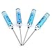 PIXNOR 4pcs Metal Hexagonal Hex Screw Driver Screwdrivers Tools Kit 1.5mm 2.0mm 2.5mm 3.0mm for RC Helicopter (Blue)