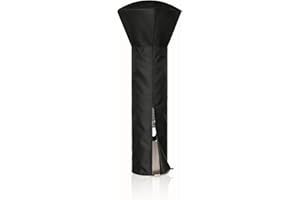 NCEDN Waterproof Patio Heater Cover - Upgraded 600D Oxford with PU Coating, Waterproof Zipper, Taped Seams, Drawstring Hem, F