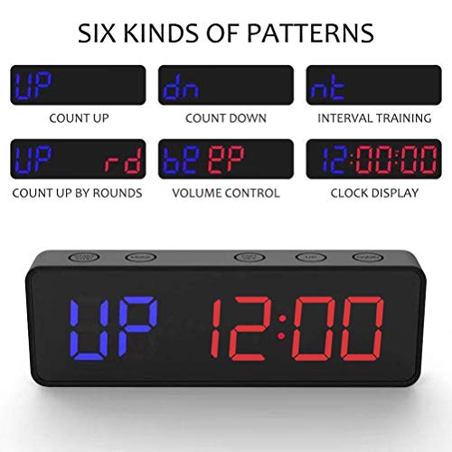 Passer LED Interval Timer, Gym Timer Wandklok, Draagbare Gym Workout Timer Grote LED Digitale Fitness Klok met… - Image 4