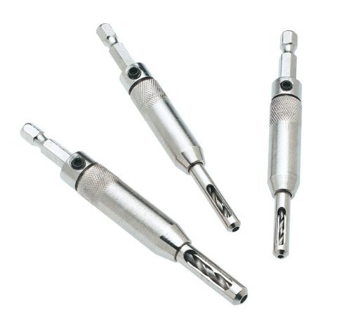 3 Pc High Speed Steel HSS Drill Bit Set Self Centering Hinge Door Cabinet