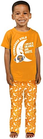 NCAA Tennessee Volunteers Boys Toddler I Dream Pajama Set, 5T, Orange