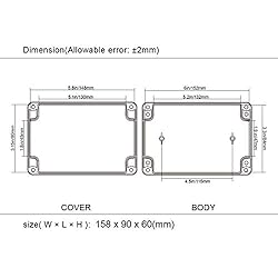 LeMotech Project Box ABS Plastic Junction Box IP65