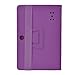 Wisedeal Universal Textured Slim Fit Folio Stand Leather Case Cover for 7 Inch Android Tablet(Q88) (Purple)