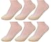 Ndoobiy 6 Pairs Women’s No Show Socks Nonslip Invisible Socks Low Cut Liner Summer Socks for Flats High Heels Skin Color