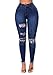 BAIFERN Womens Ripped High Waisted Jeans Washed Hole Denim Long Pants