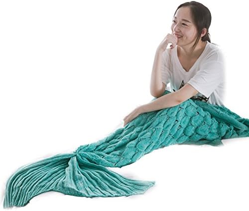 Umeicool Mermaid Blanket Adult Scales Sleeping Bags All Seasons for Adults (Mint Green)