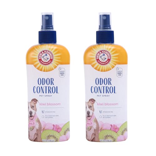 Arm & Hammer Super Deodorizing Dog Spray, Kiwi Blossom, 8 Fl Oz, 2-Pack
