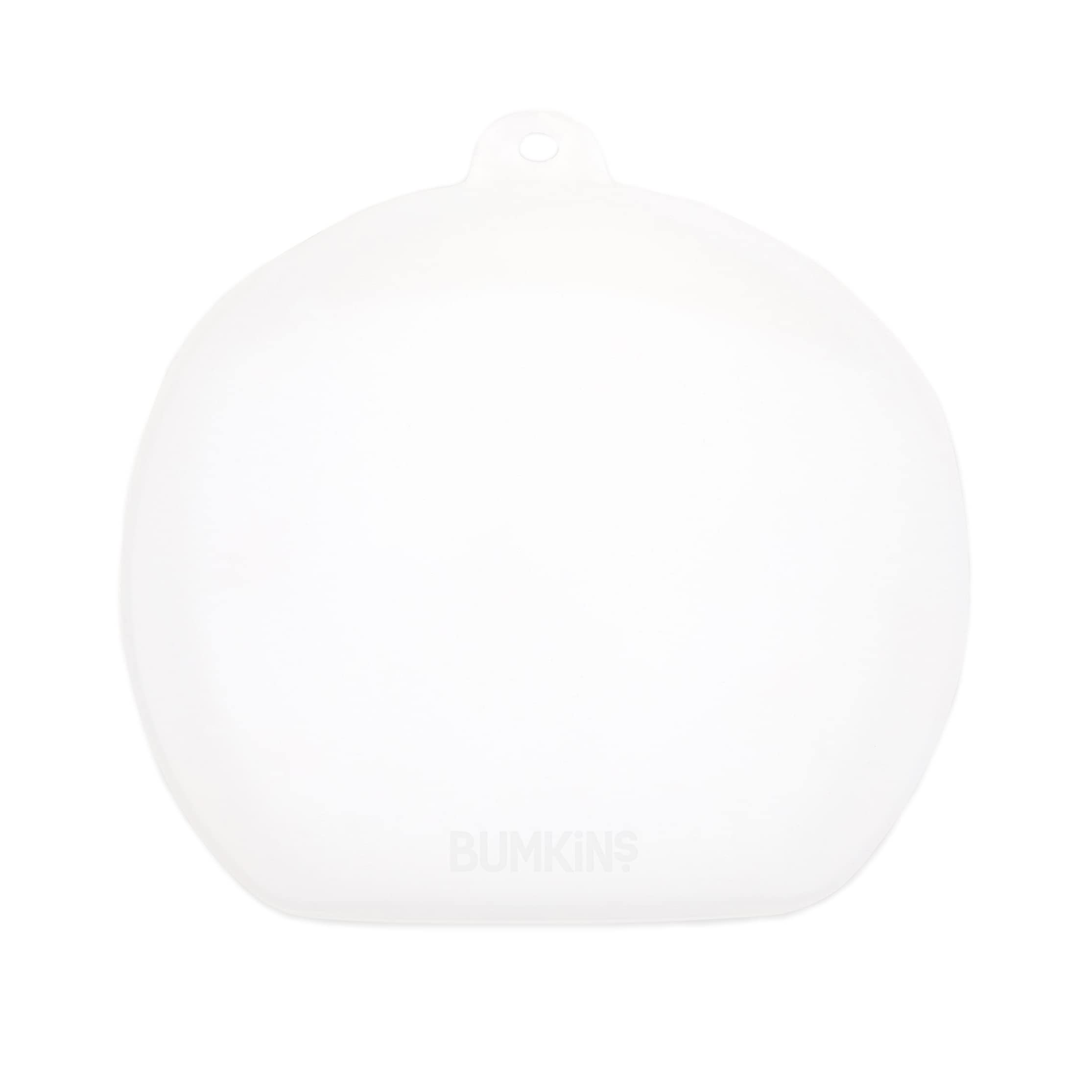 Bumkins Grip Dish Lid for Suction Plate, Divided Baby/ Toddler Plate Lid, BPA Free, Microwave/ Dishwasher/ Freezer Safe, 100 Percent Silicone, Clear