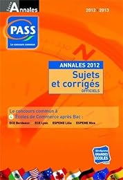 Concours PASS, annales du concours 2012