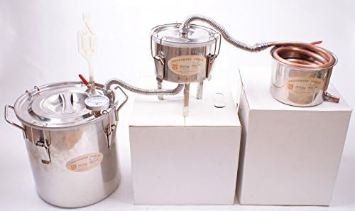 3 Pots DIY 8 Gal 30 Litres Copper Alcohol Moonshine Ethanol Still Spirits Boiler Water Distiller by Ama TrulyStep