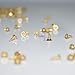 Coobey 60 Pieces Mini Hinges for Cabinets Connectors with 240 Pieces 7mm Replacement Brass Hinge Screws
