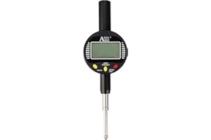 Aiceyi Digital dial Gauge, with a Range of 0-1in/25.4mm and a Digital Indicator Accuracy of 0.001mm/0.00005 "Metric and Imperial Measure Tool Electronic Dial Gauge (ACE-Q25)
