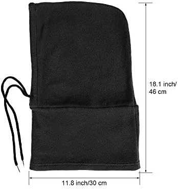 Fleece balaclava in black, designed for cold weather.