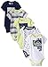 Quiksilver Baby-Boys Newborn 5 Pack Lime Navy White Bodysuit