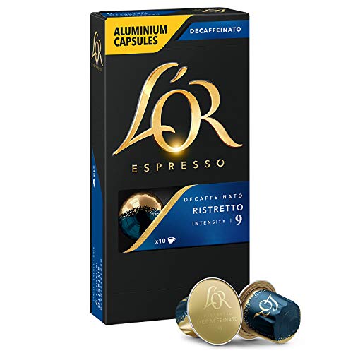 L'OR DECAF Espresso Capsules, 50 Count DECAF Ristretto, SingleServe
