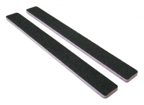 Standard Black 80/80 (Lav Ctr) Square End Nail File 12 Pack