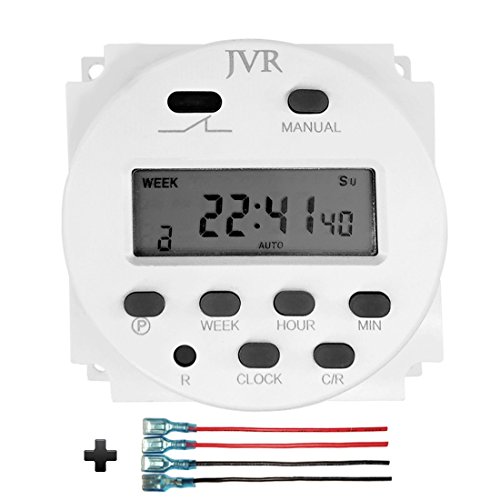 Jvr 12V Timer Switch For Solar Lights Chicken Coop Door, Digital
