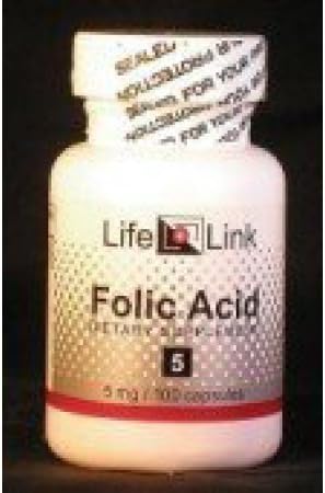 Folic Acid 5mg LifeLink 100 Caps
