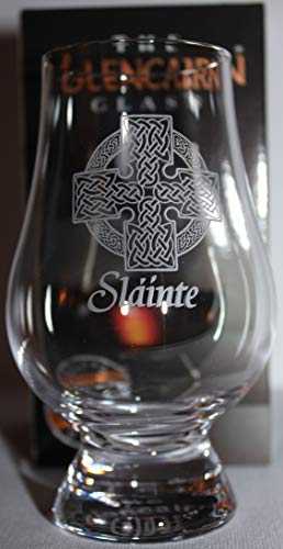 GLENCAIRN CELTIC CROSS ENGRAVED WHISKY GLASS IN GIFT CARTON