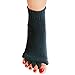 Bcurb Open Toe Separator Spacer Socks Stretch Tendon Pain Relief Yoga. (NavyBlue, Large/X-Large)