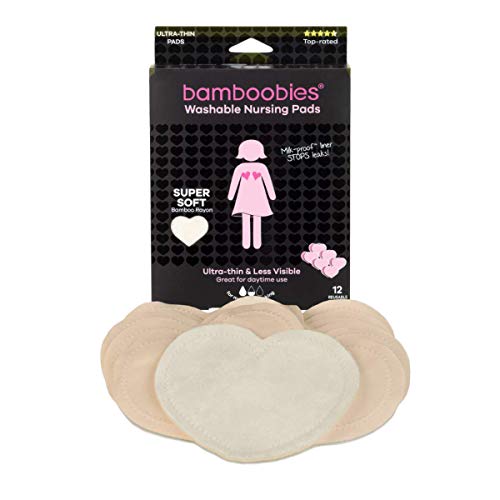 Bamboobies Washable Nursing Pads For Breastfeeding, Reusable Breast