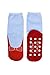 Foot Traffic Women's Non-Skid Red Ruby Slippers/Blue Slipper Socks (Shoe Size 4-10)