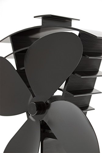 Valiant FIR361 Premium 4 Heat Powered Stove Fan, Satin Black - Thumbnail 5