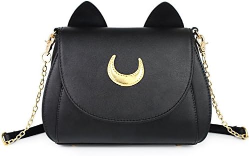 Moon Luna Cat Purses Pu Leather Gothic Purse Cosplay Moon Sailor Bag Handbags Shoulder Bags for Women
