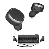 BUTEO True Wireless Earbuds with Charging Case Newest Stereo Bluetooth Earbuds with Mic Handsfree Bluetooth V4.2 Wireless Earphone Sport Headset for Bluetooth Devices Stable/Fashion/Portable (black)