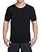 worboo Men's Crew Neck Comfort Fit Bamboo Viscose Undershirt - Ultra Soft for Home,Sports,Sleep (X-Large,Black)