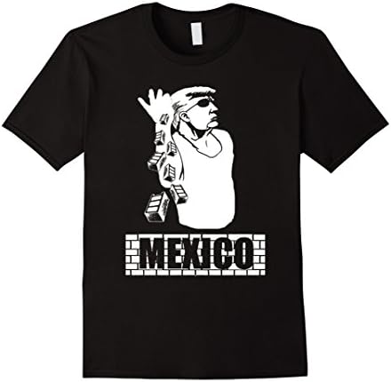 Men's Kids Donald-Trump Build A Mexico Wall Salt Bae Cool Shirt Gi XL Black