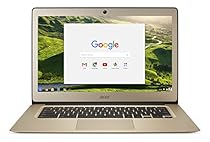 Acer Chromebook 14, Aluminum, 14-inch Full HD, Intel Celeron N3160, 4GB LPDDR3, 32GB, Chrome, Gold, CB3-431-C0AK