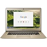 Acer Chromebook 14, Aluminum, 14-inch Full HD, Intel Celeron N3160, 4GB LPDDR3, 32GB, Chrome, Gold, CB3-431-C0AK